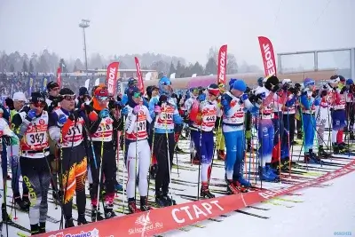 На старте Деминского лыжного марафона 2025