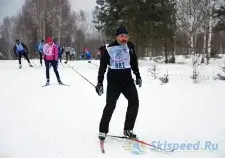 Участник на дистанции - Лыжня России 2015 (Дёмино)