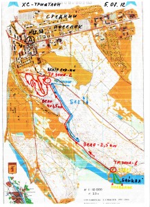 Схема трассы триатлона 05.07.2012
