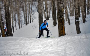 Участок лыжной трассы