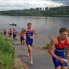 1-й этап - плавание. Первенство России по триатлону 2013 в Демино