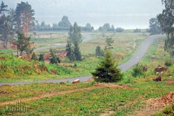 Фото второго спуска лыжероллерной трассы в Демино