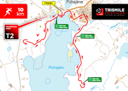 Схема дистанции триатлона в Эстонии 03.08.2014 - бег