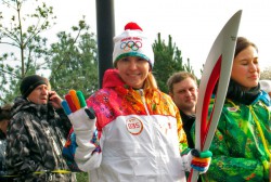 Давыдова Ирина Эстафета Олимпийского огня Сочи 2014 в Ярославле. Фото