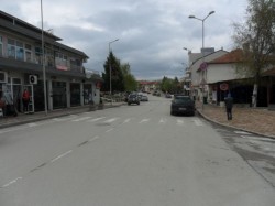 Улица, пешеходный переход города Бяла, Болгария