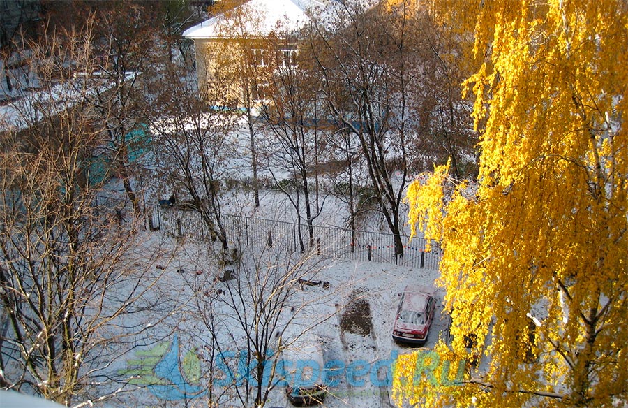 Фотография первого снега в Рыбинске 2014