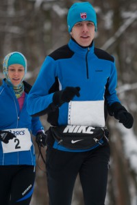 Фото - Евгений Муравьев на Московском новогоднем марафоне 2015