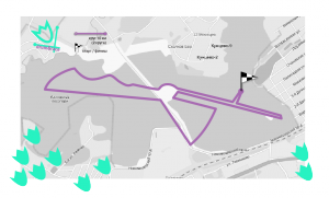 Схема беговой дистанции Весеннего грома на 10 км.