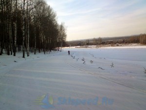 Фото - лыжная трасса в марте 2015. Подолино, Ярославский район