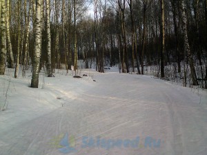 Фото - лыжная трасса в марте 2015. Подолино, Ярославский район