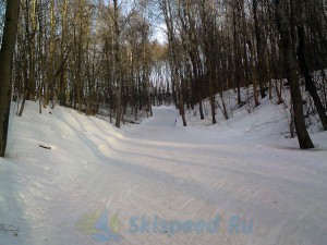 Фото - лыжная трасса в марте 2015. Подолино, Ярославский район