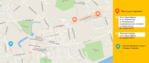 Карта-схема - Места парковок на Ростовском полумарафоне 2015