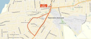 Карта-схема на 3 км. - Переславский марафон 2016