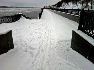 Фото - Лыжная трасса на Волжской набережной Ярославля