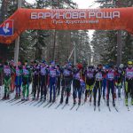 На старте Честного лыжного марафона друзей в Гусь-Хрустальном, Владимирской обл.