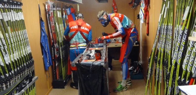 Подготовка лыж к соревнованиям. Сервис для лыжных гонок