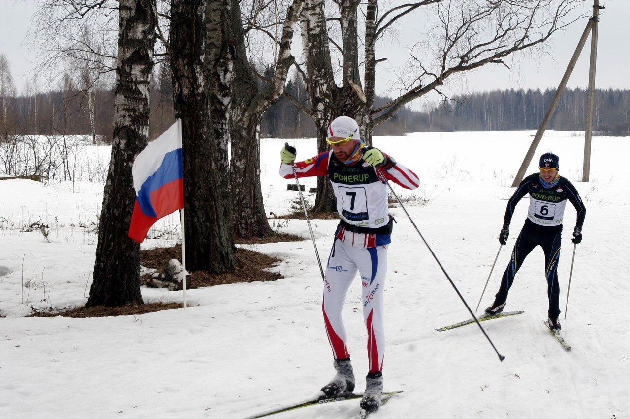 Суточная лыжная гонка 24 часа POWERUP в Неверово, Костромской области