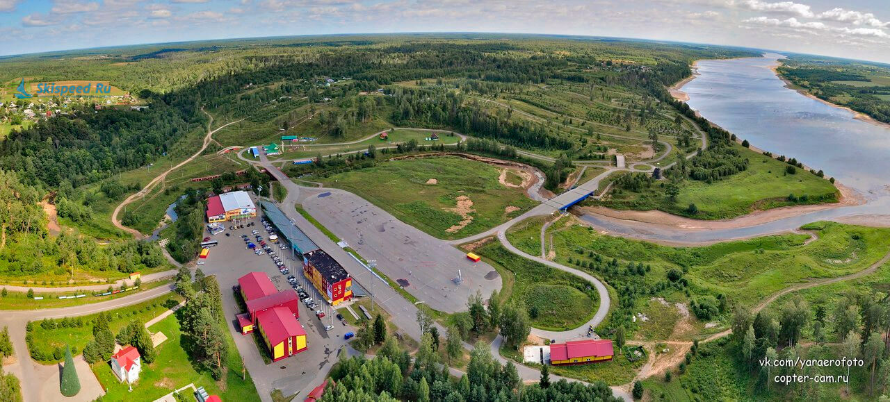 Дёминский веломарафон 2024. Фото панорама спортивного центра Дёмино в Рыбинском районе