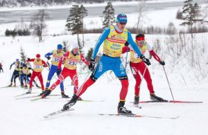 Фото лыжника - Никита Крюков на Деминском лыжном марафоне 2018