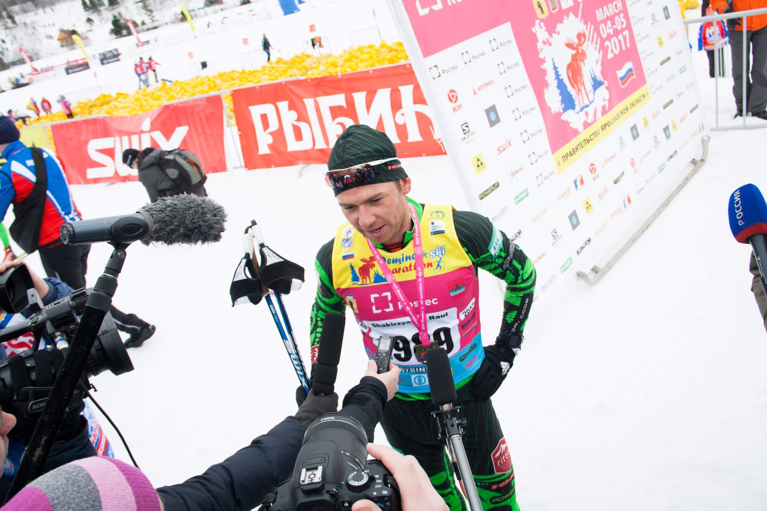 Фото лыжника - Сергей Турышев на Деминском лыжном марафоне 2018