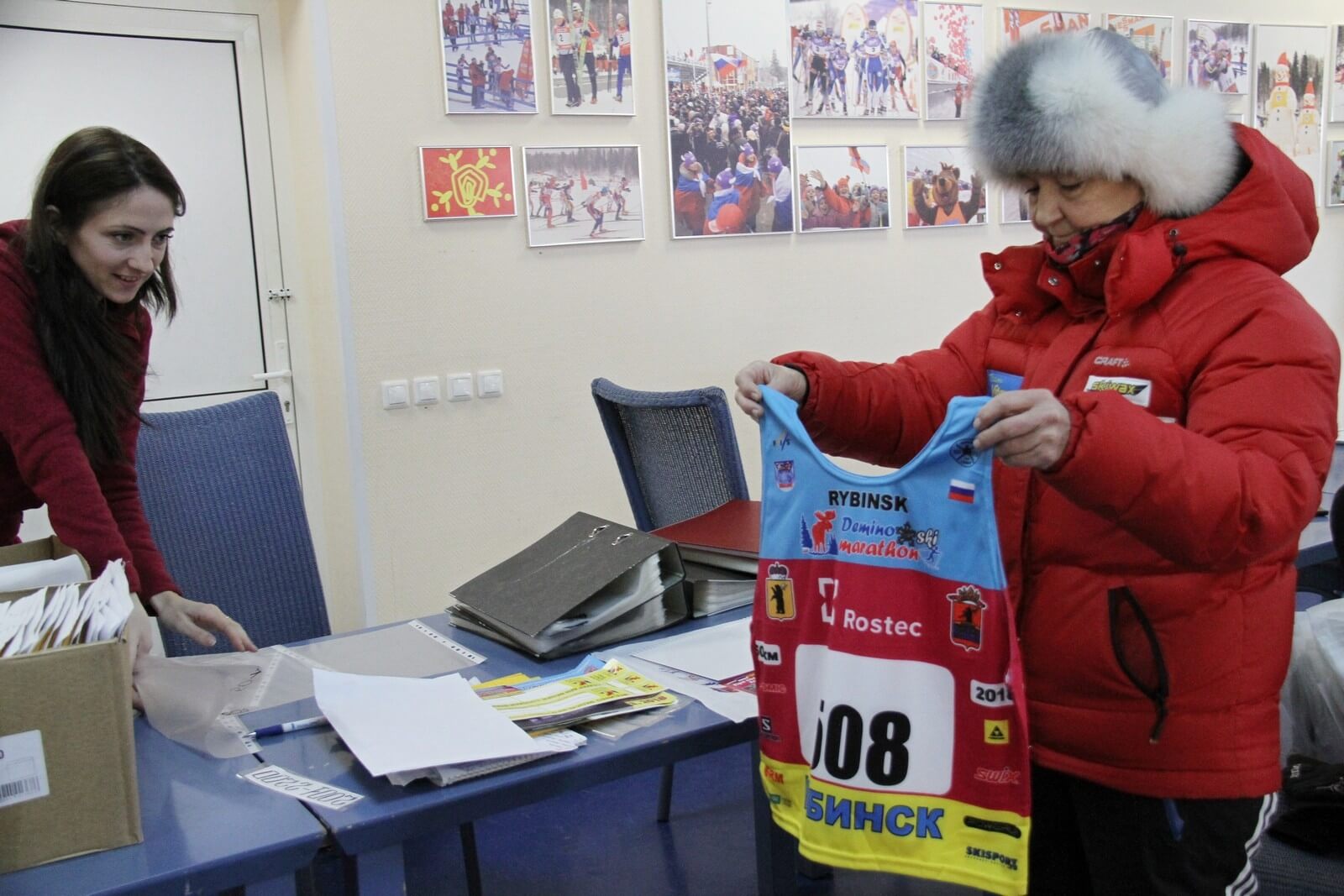 Фото директора СШОР 4 г. Рыбинска Емелина С. В. - Демино готово к проведению Деминского лыжного марафона 2018