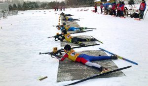 Фото на огневом рубеже - В «Дёмино» состоялись первые соревнования по биатлону