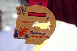 Фото наргады - Медаль Дёминского лыжного марафона 2019