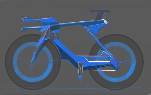 Фото картинки - Макет (синий) велосипеда SPECIALIZED по дизайну PARADOX