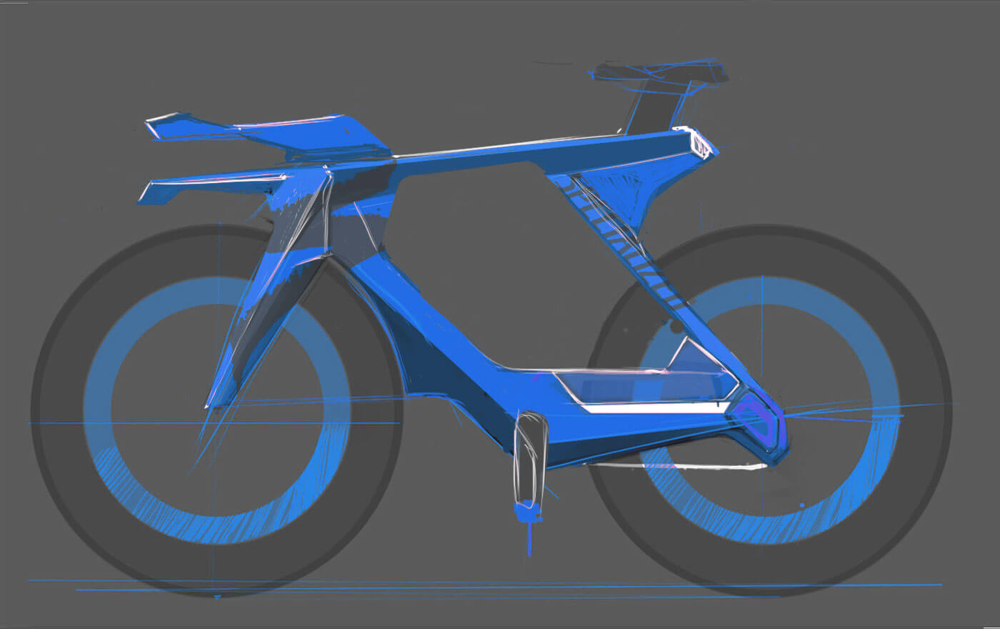 Фото картинки - Макет (синий) велосипеда SPECIALIZED по дизайну PARADOX