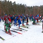 На старте лыжной гонки в пос. Красное Эхо, Владимирской обл.