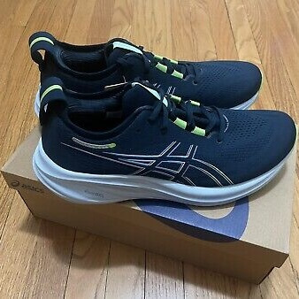 Asics Gel-Nimbus 26 French Blue/Electric Lime - фото мужских кроссовок