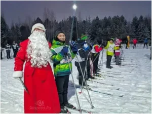 Новогодняя гонка с Дедом Морозом в Мильцево