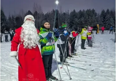 Новогодняя гонка с Дедом Морозом в Мильцево
