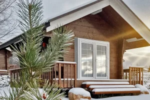 Гостевая деревня Марьино Поле - вид зимой