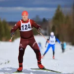 Спортсмен на лыжной гонке в Чухломе, Костромская обл.