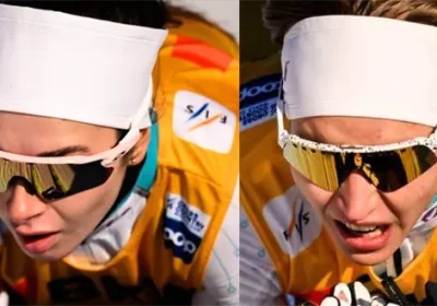 Лыжники Савелий Коростелёв и Дарья Непряева на спринте эт. Кубка мира в Давосе 2025