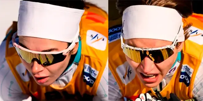 Лыжники Савелий Коростелёв и Дарья Непряева на спринте эт. Кубка мира в Давосе 2025