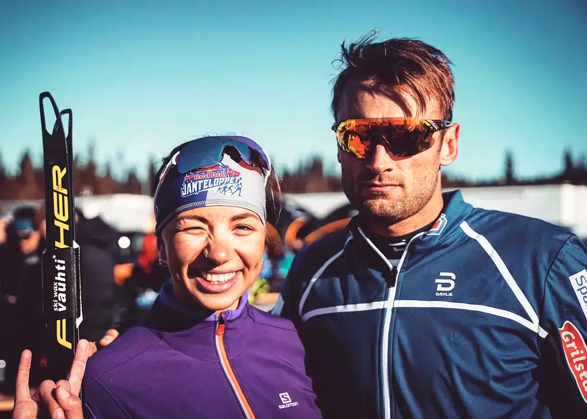 Совместное фото Варвары Прохоровой с  Петтером Нортугом