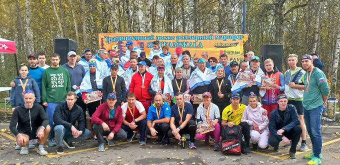 Общее фото Осеннего лыжероллерного марафона 2026 в Мелечкино
