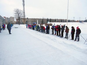 Фото юных лыжников на ст. Металлист (Рыбинск)