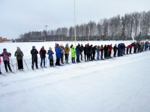 Фото юных лыжников на ст. Металлист (Рыбинск)