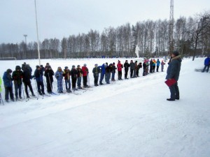 Фото юных лыжников на ст. Металлист (Рыбинск)