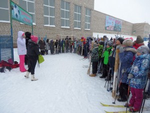 Фото юных лыжников на ст. Переборец (Рыбинск)