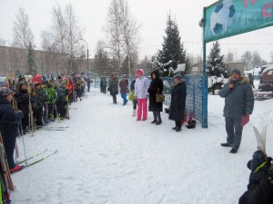 Фото юных лыжников на ст. Переборец (Рыбинск)