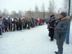 Фото юных лыжников на ст. Переборец (Рыбинск)