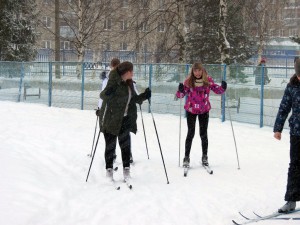 Фото юных лыжников на ст. Переборец (Рыбинск)